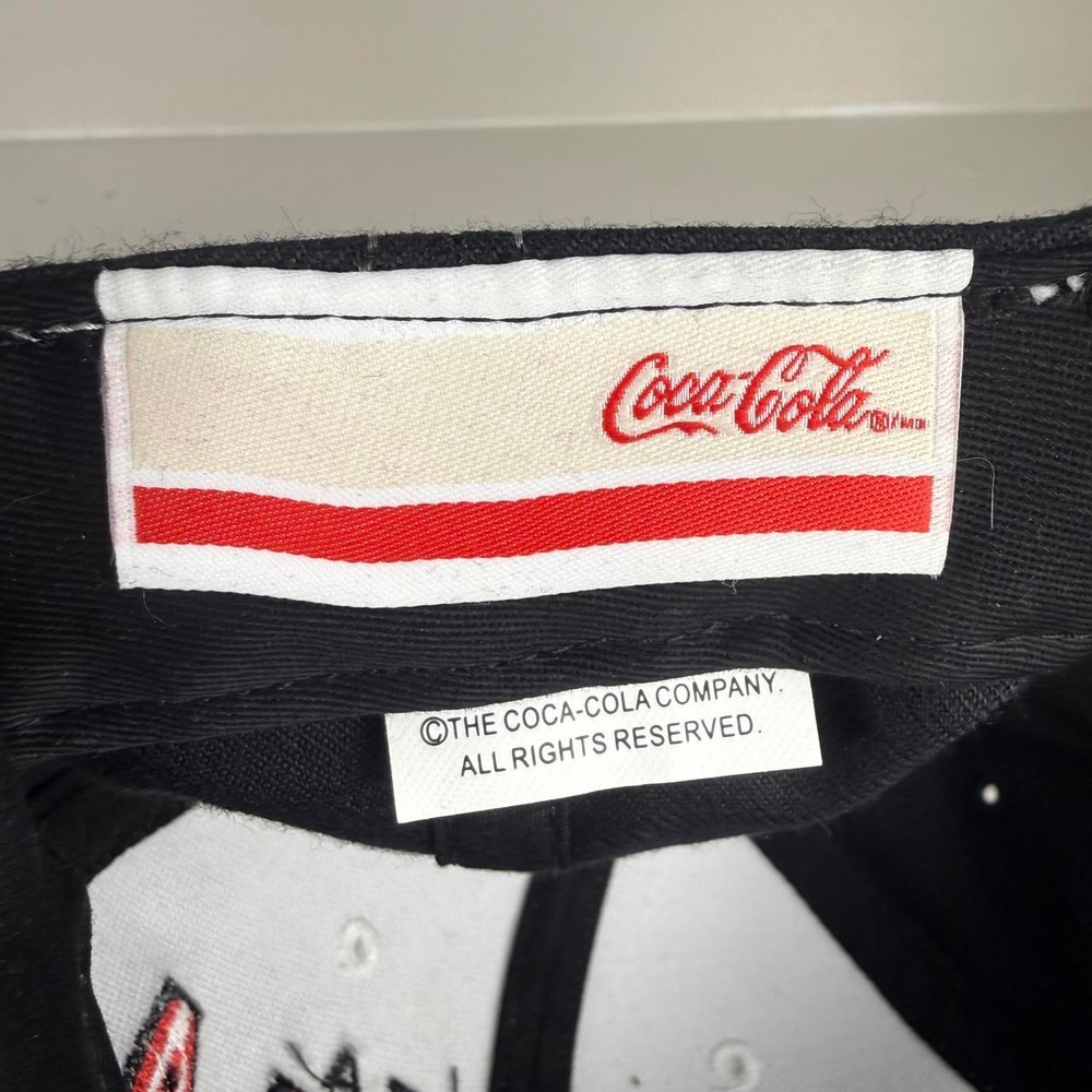 Vintage 90s Coca-Cola Atlanta Polar Bear Colorblock Snapback Hat - Picture 6 of 8